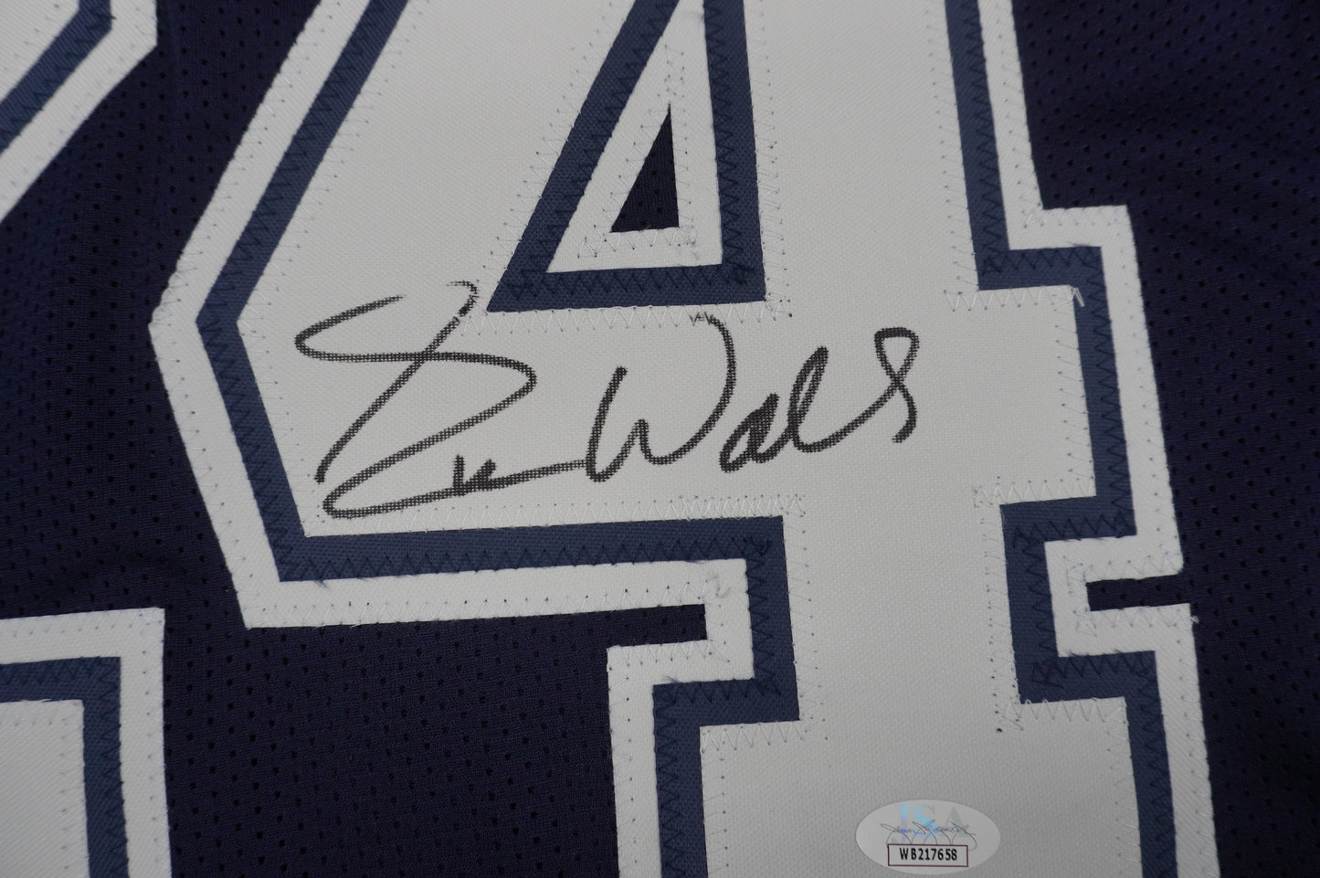 EVERSON WALLS DALLAS COWBOYS SIGNED BLUE JERSEY XL Giants JSA COA