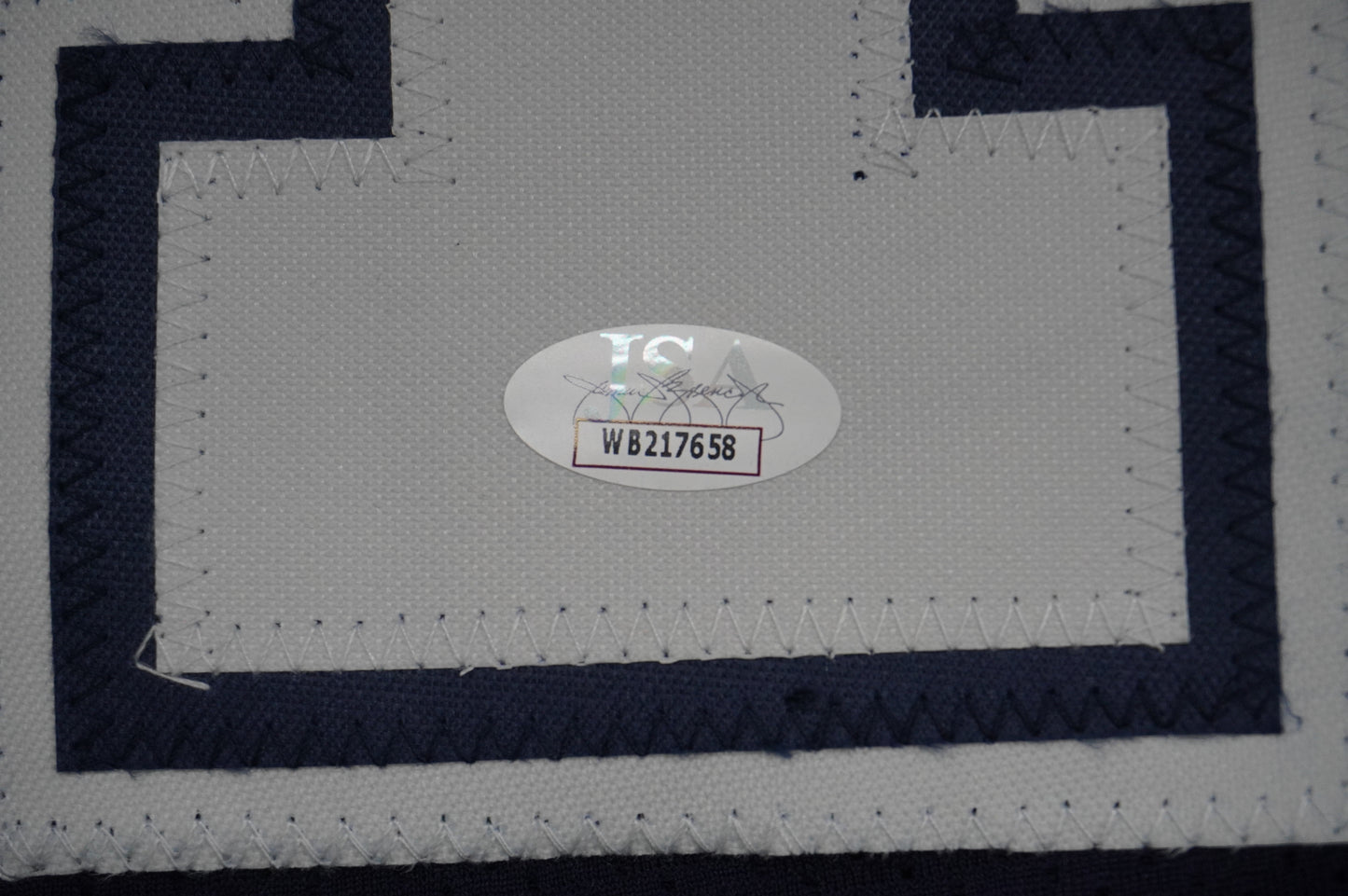 EVERSON WALLS DALLAS COWBOYS SIGNED BLUE JERSEY XL Giants JSA COA