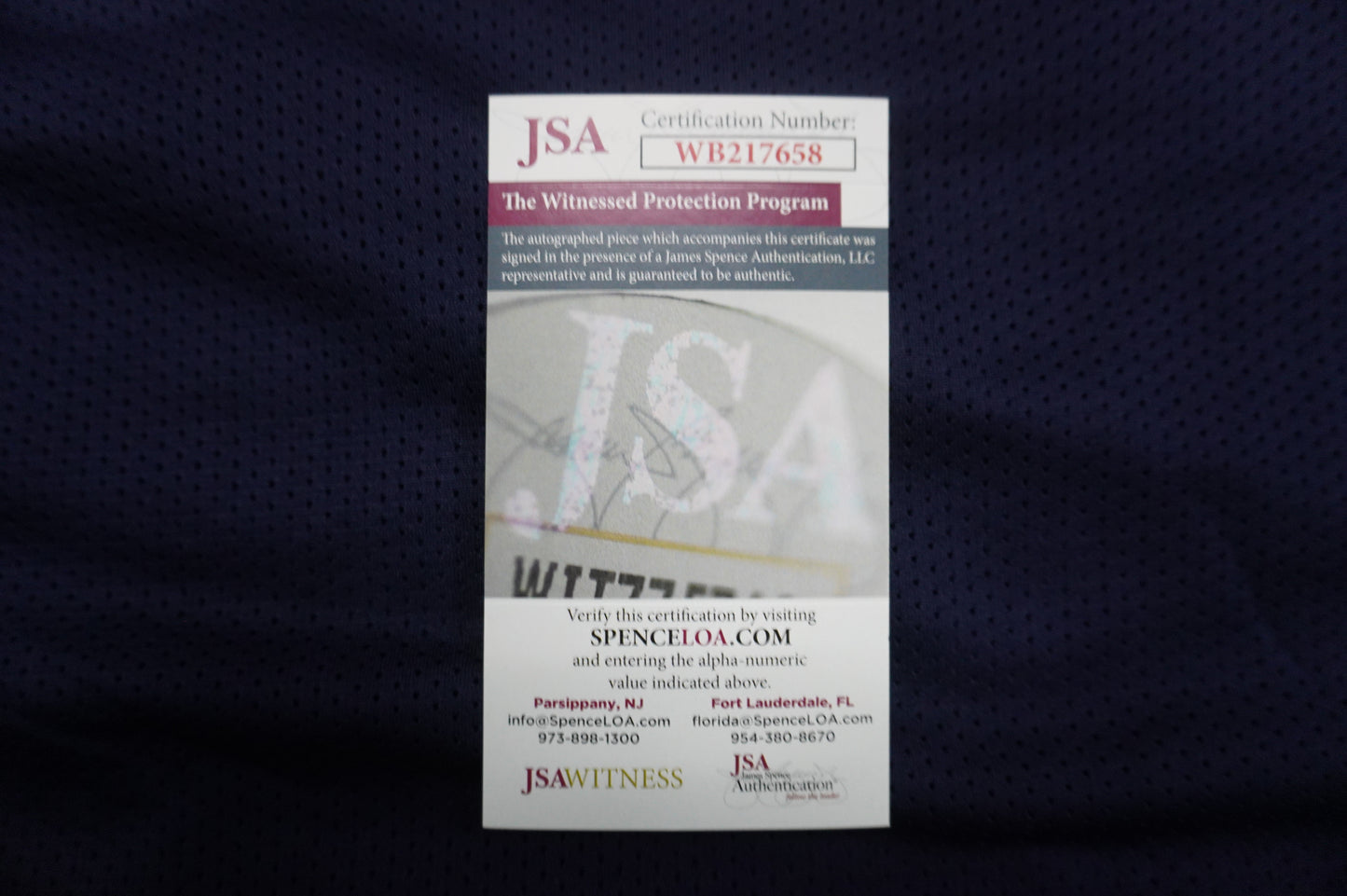 EVERSON WALLS DALLAS COWBOYS SIGNED BLUE JERSEY XL Giants JSA COA