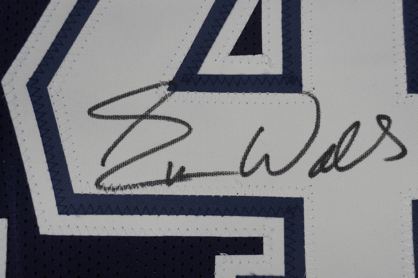 EVERSON WALLS DALLAS COWBOYS SIGNED BLUE JERSEY XL Giants JSA COA