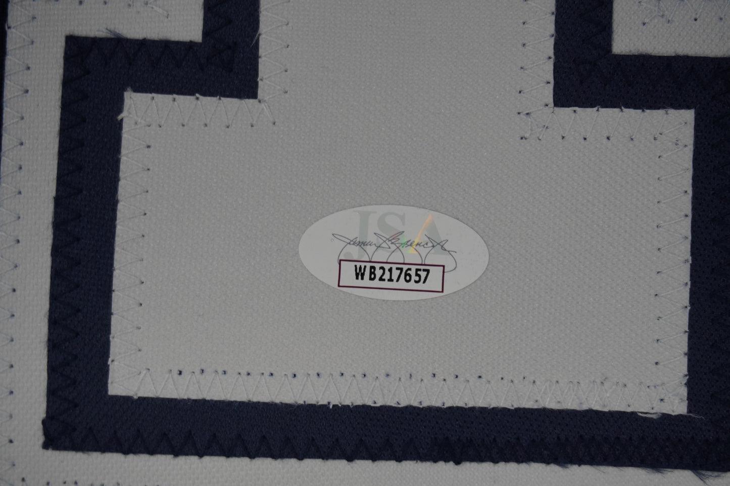 EVERSON WALLS DALLAS COWBOYS SIGNED BLUE JERSEY XL Giants JSA COA