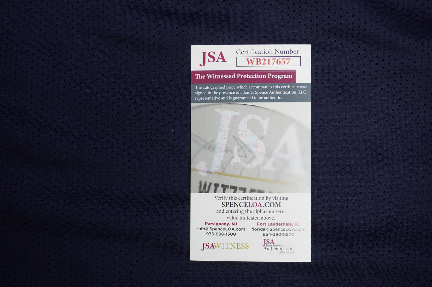 EVERSON WALLS DALLAS COWBOYS SIGNED BLUE JERSEY XL Giants JSA COA