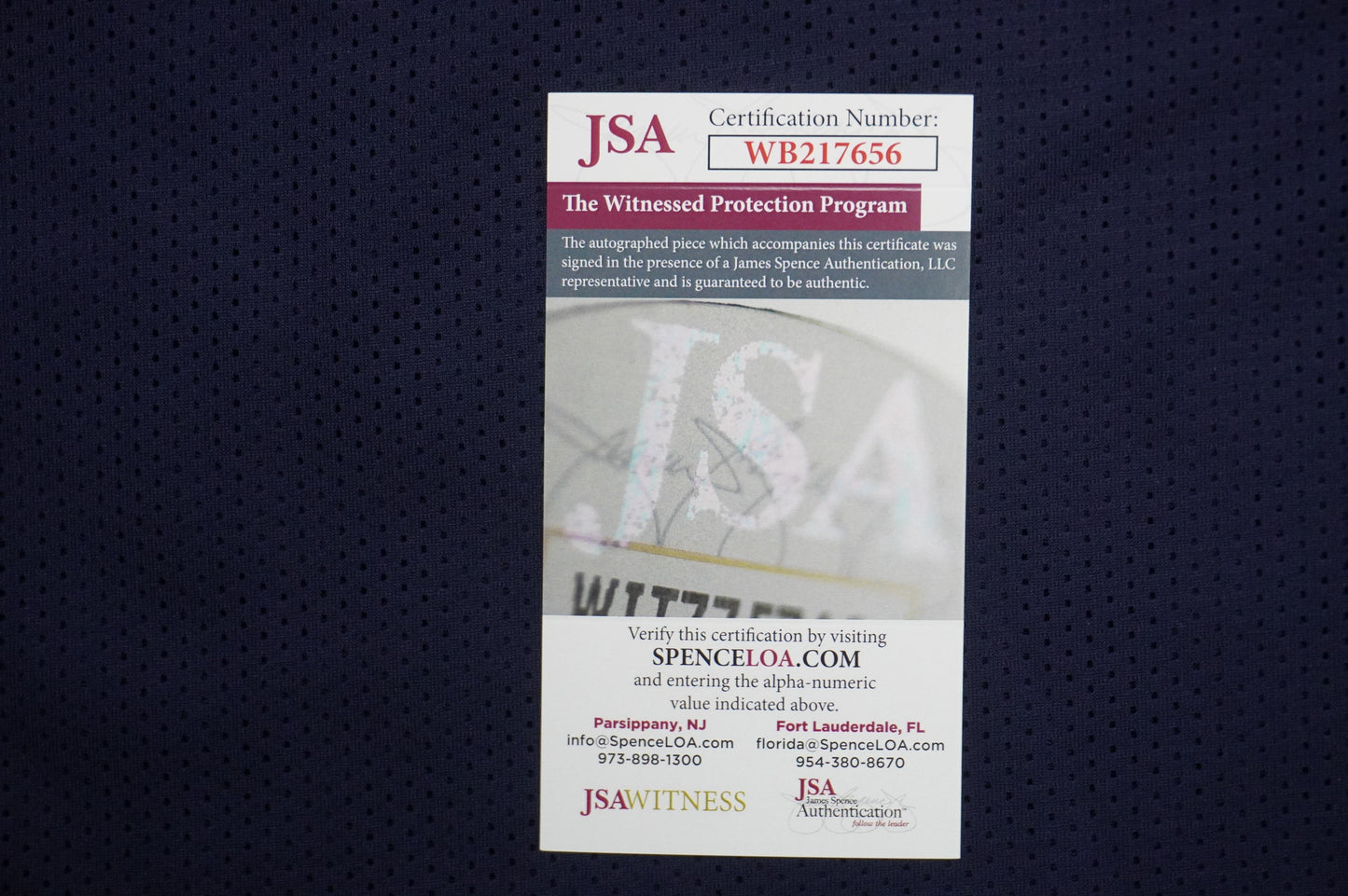 EVERSON WALLS DALLAS COWBOYS SIGNED BLUE JERSEY XL Giants JSA COA