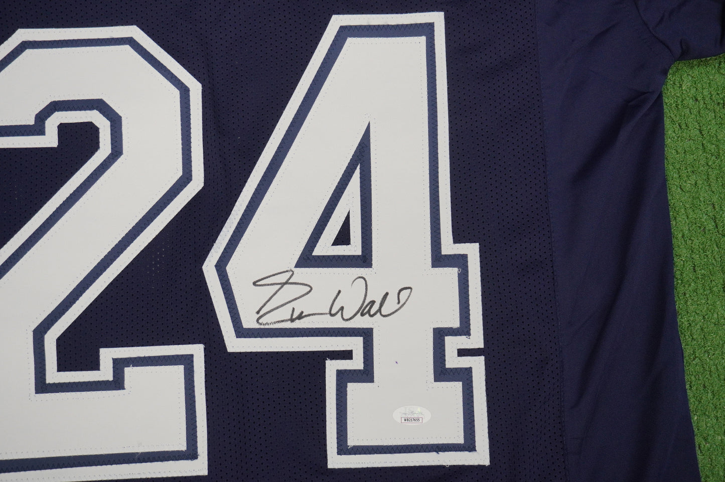 EVERSON WALLS DALLAS COWBOYS SIGNED BLUE JERSEY XL Giants JSA COA