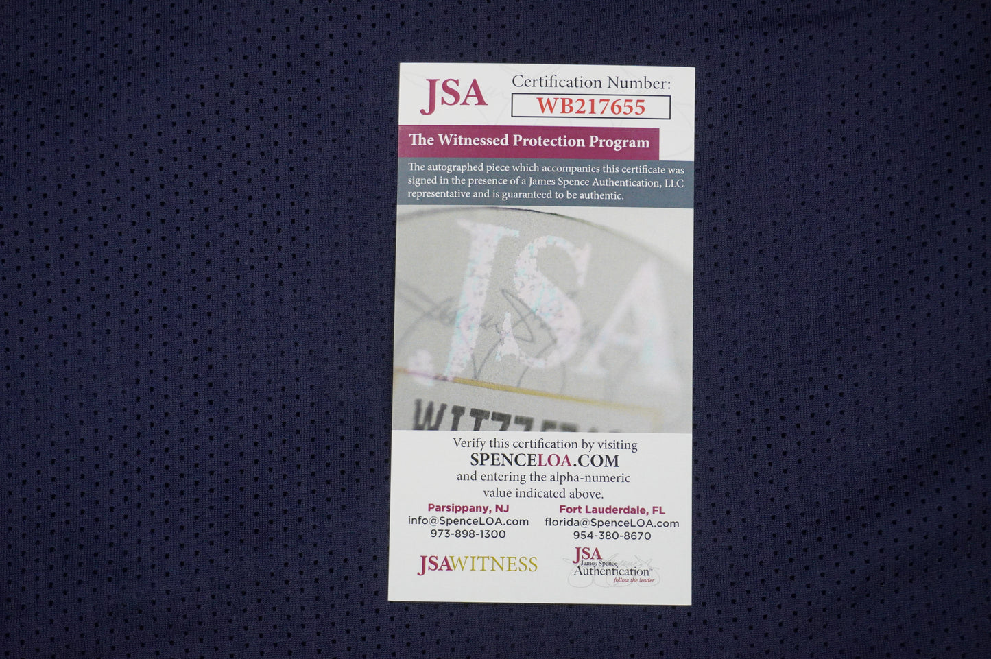 EVERSON WALLS DALLAS COWBOYS SIGNED BLUE JERSEY XL Giants JSA COA