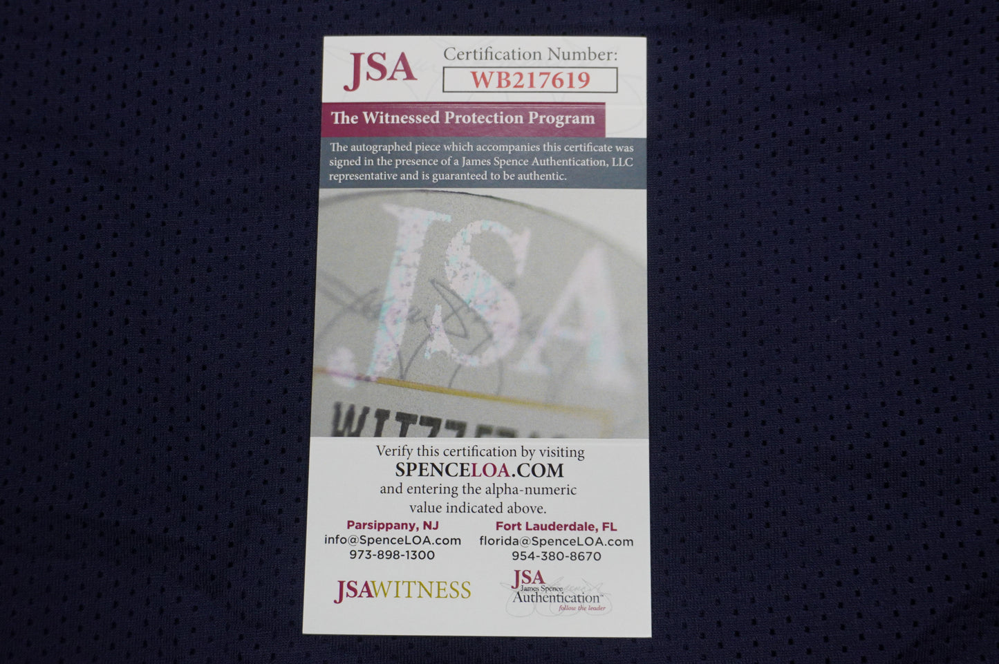 EVERSON WALLS DALLAS COWBOYS SIGNED BLUE JERSEY 3XL w/57 Ints Giants JSA COA