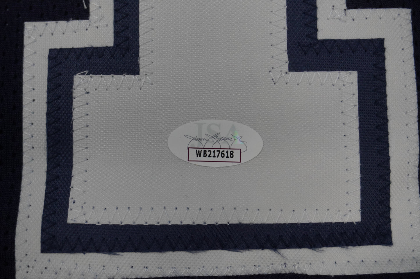 EVERSON WALLS DALLAS COWBOYS SIGNED BLUE JERSEY 3XL w/57 Ints Giants JSA COA