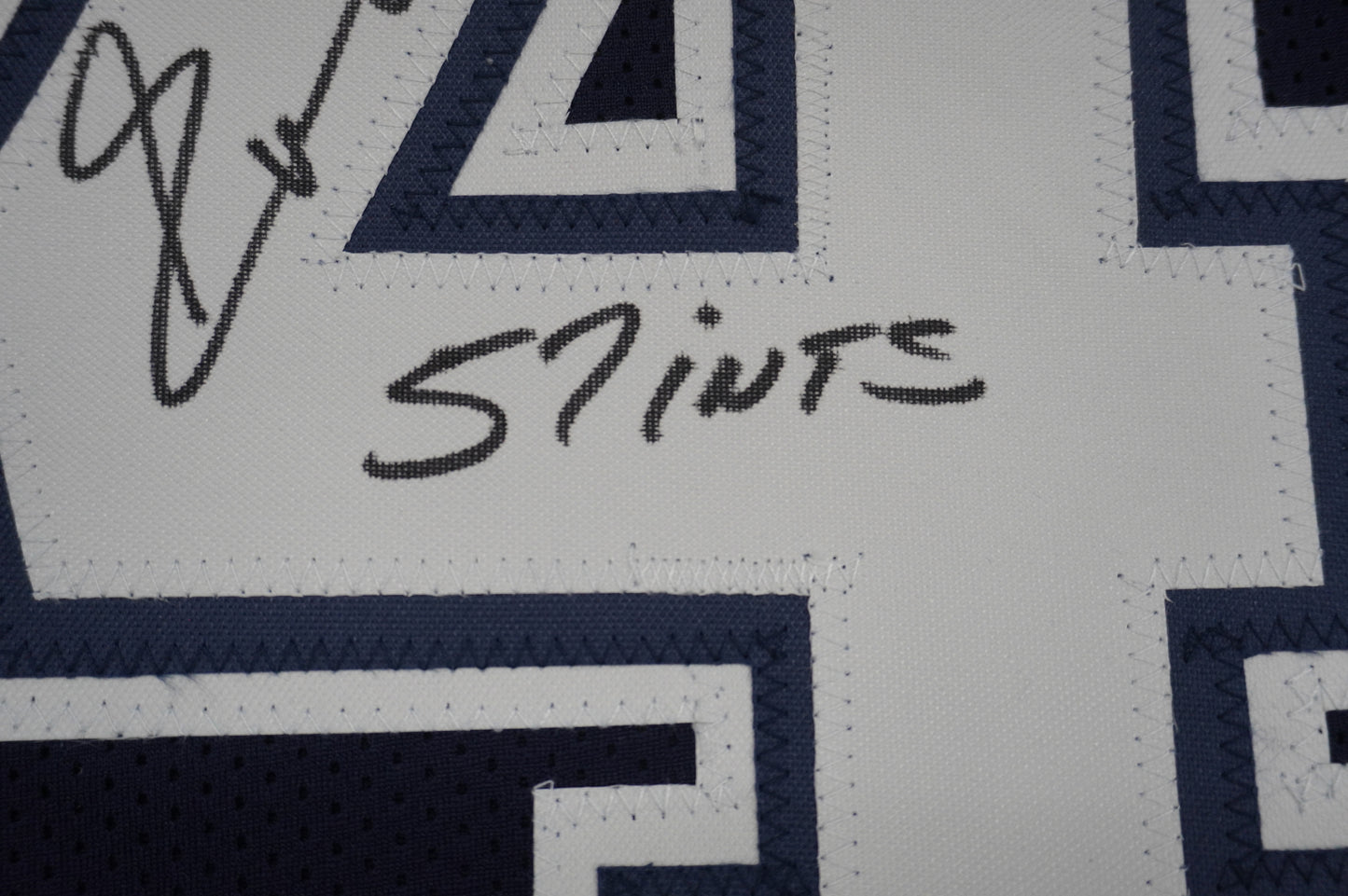 EVERSON WALLS DALLAS COWBOYS SIGNED BLUE JERSEY 3XL w/57 Ints Giants JSA COA