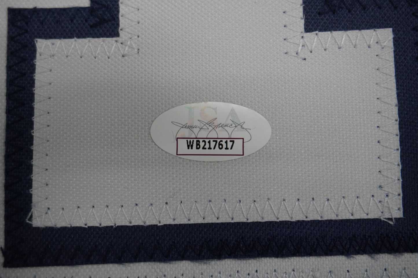 EVERSON WALLS DALLAS COWBOYS SIGNED BLUE JERSEY 3XL w/57 Ints Giants JSA COA