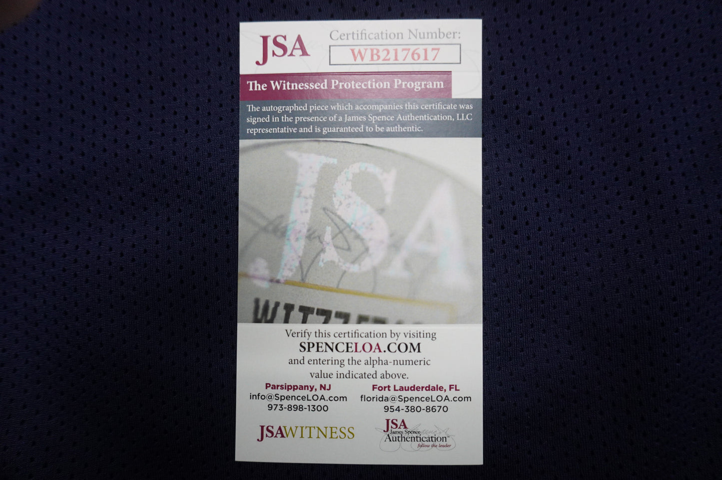 EVERSON WALLS DALLAS COWBOYS SIGNED BLUE JERSEY 3XL w/57 Ints Giants JSA COA