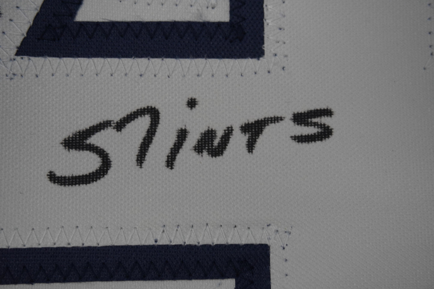EVERSON WALLS DALLAS COWBOYS SIGNED BLUE JERSEY XL w/57 Ints Giants JSA COA