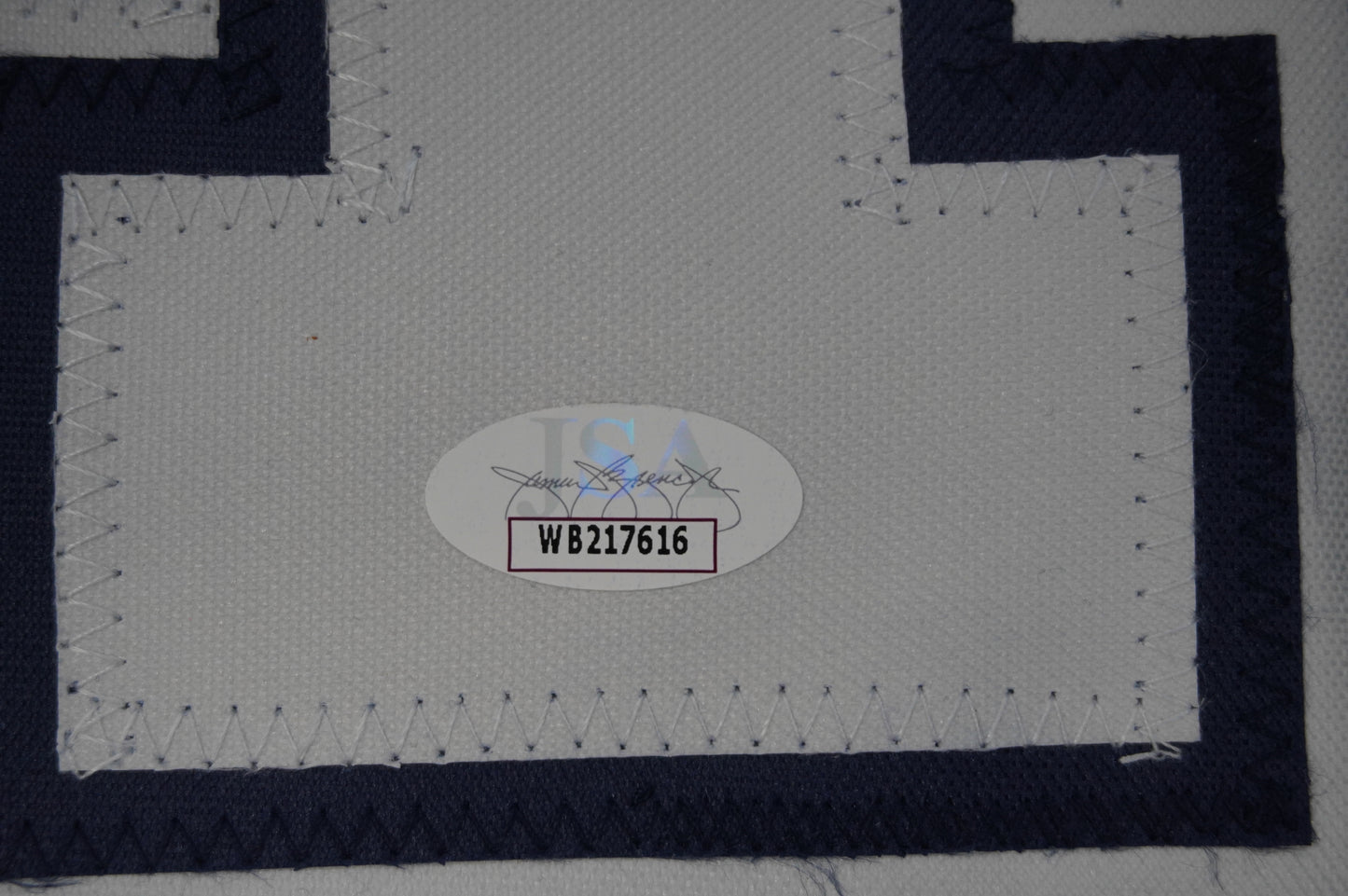 EVERSON WALLS DALLAS COWBOYS SIGNED BLUE JERSEY XL w/57 Ints Giants JSA COA