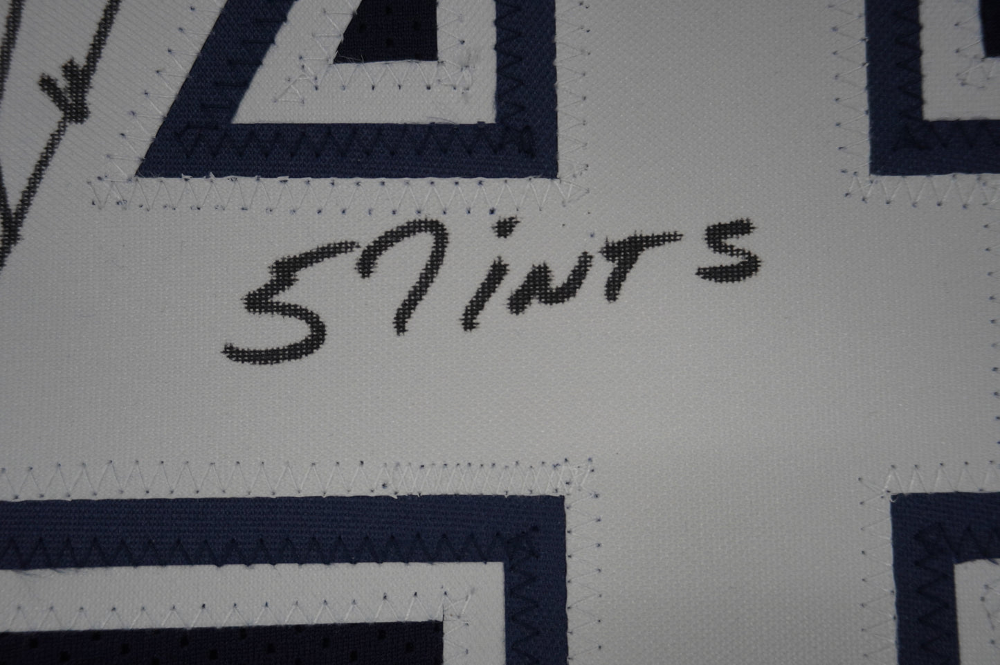 EVERSON WALLS DALLAS COWBOYS SIGNED BLUE JERSEY 3XL w/57 Ints Giants JSA COA