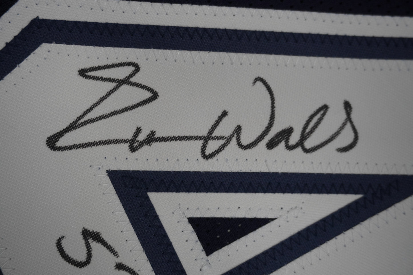 EVERSON WALLS DALLAS COWBOYS SIGNED BLUE JERSEY 2XL W/57 Ints Giants JSA COA