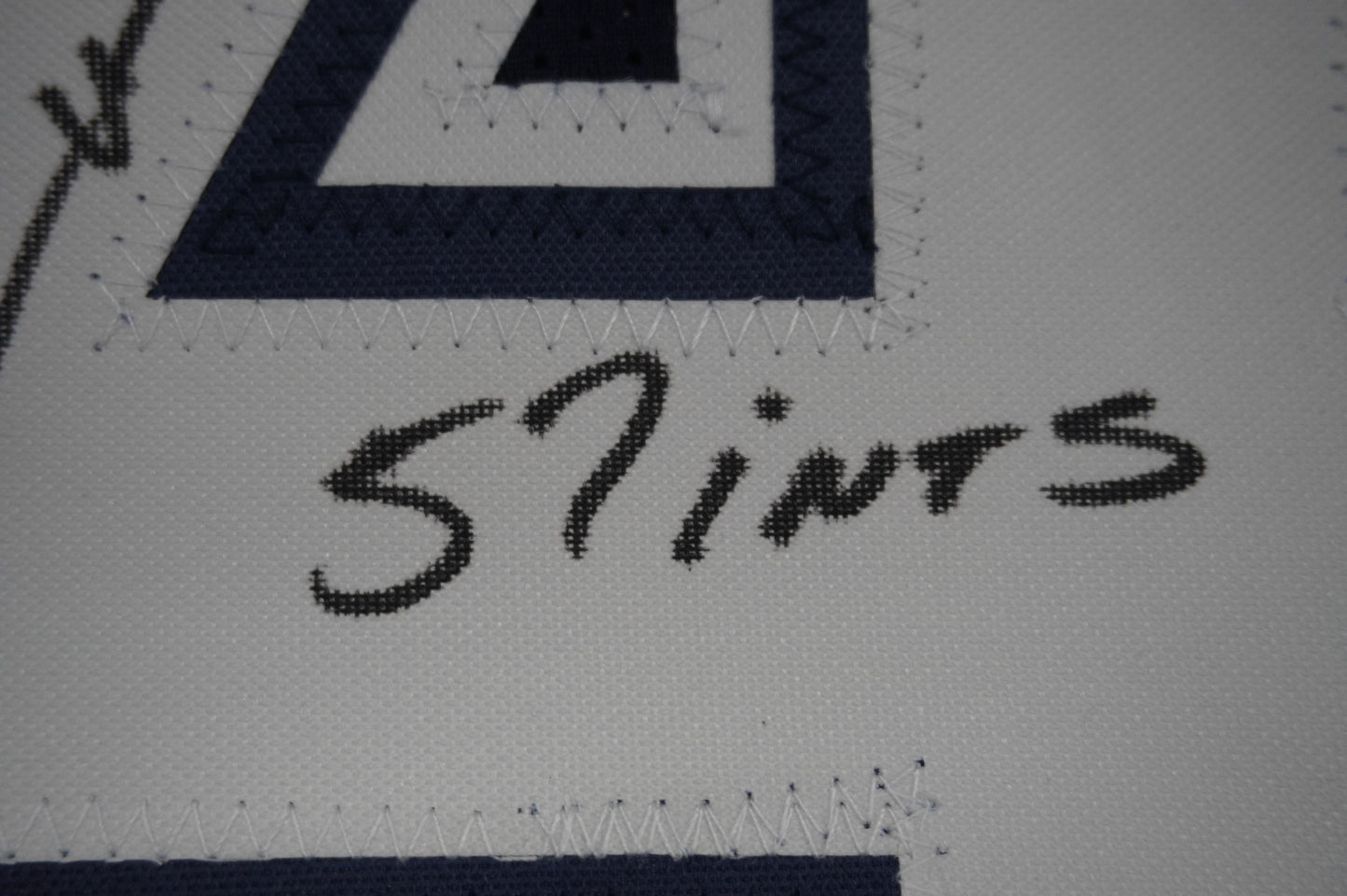 EVERSON WALLS DALLAS COWBOYS SIGNED BLUE JERSEY 2XL W/57 Ints Giants JSA COA