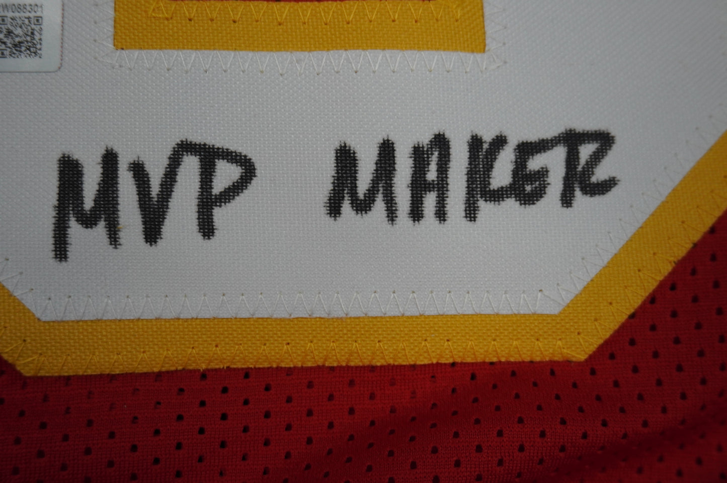 PAT PATRICK MAHOMES SR KANSAS CITY CHIEFS SIGNED JERSEY w/REAL MVPMAKER BAS