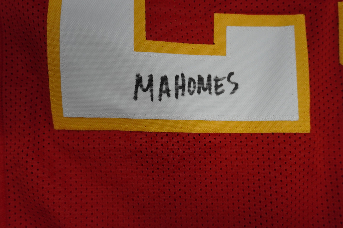 PAT PATRICK MAHOMES SR KANSAS CITY CHIEFS SIGNED JERSEY w/REAL MVPMAKER BAS