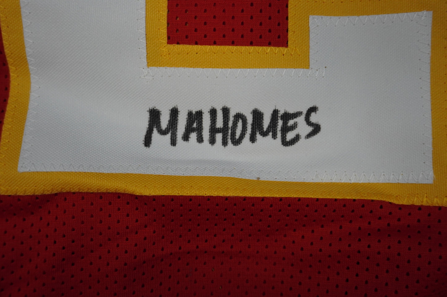 PAT PATRICK MAHOMES SR KANSAS CITY CHIEFS SIGNED JERSEY w/REAL MVPMAKER BAS