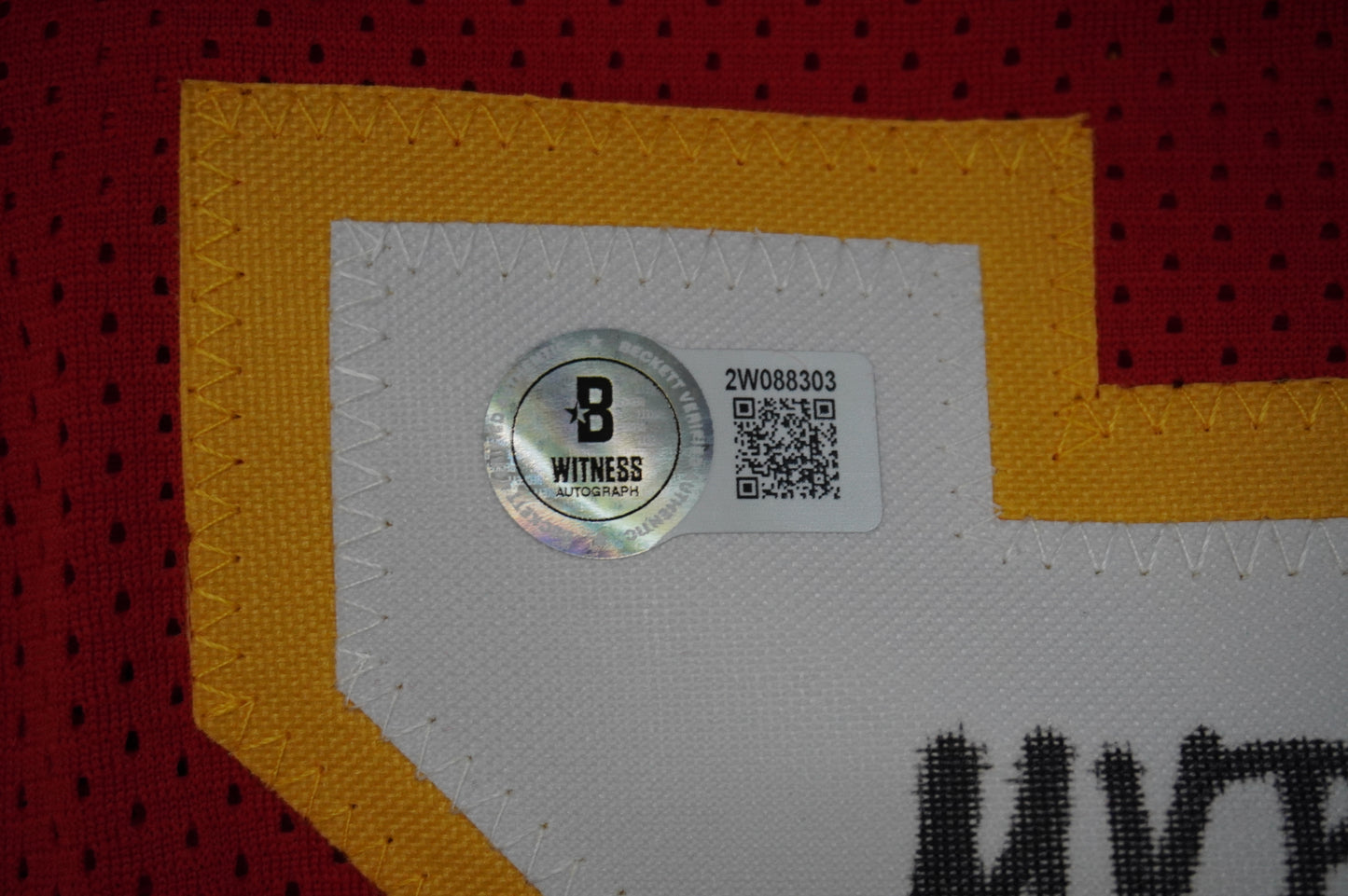 PAT PATRICK MAHOMES SR KANSAS CITY CHIEFS SIGNED JERSEY w/REAL MVPMAKER BAS