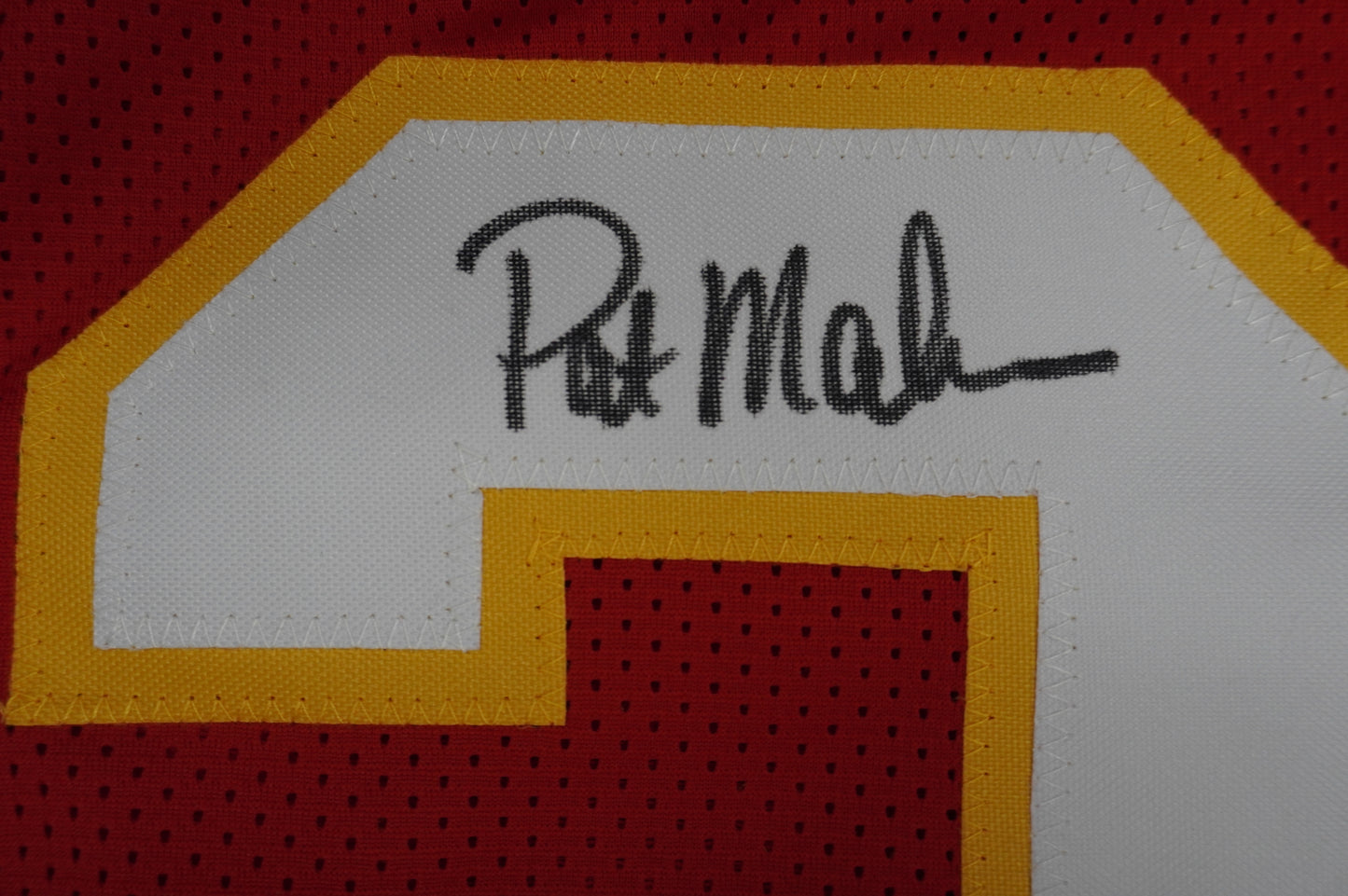 PAT PATRICK MAHOMES SR KANSAS CITY CHIEFS SIGNED JERSEY w/REAL MVPMAKER BAS