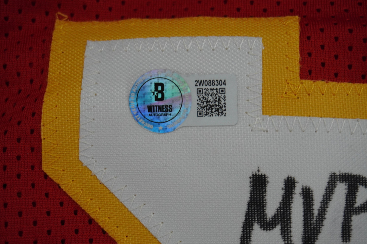PAT PATRICK MAHOMES SR KANSAS CITY CHIEFS SIGNED JERSEY w/REAL MVPMAKER BAS