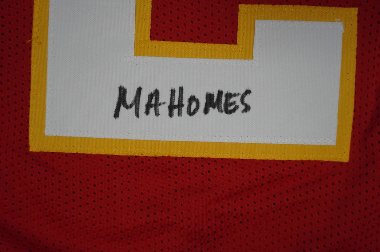 PAT PATRICK MAHOMES SR KANSAS CITY CHIEFS SIGNED JERSEY w/REAL MVPMAKER BAS