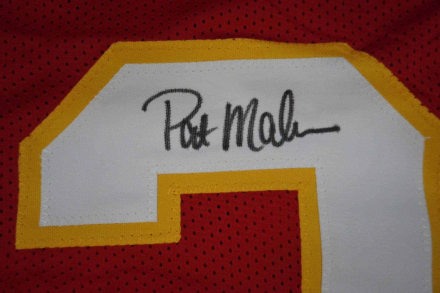 PAT PATRICK MAHOMES SR KANSAS CITY CHIEFS SIGNED JERSEY w/REAL MVPMAKER BAS