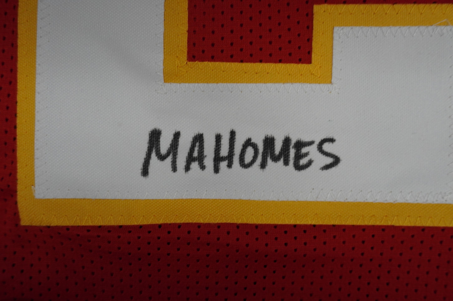 PAT PATRICK MAHOMES SR KANSAS CITY CHIEFS SIGNED JERSEY w/REAL MVPMAKER BAS