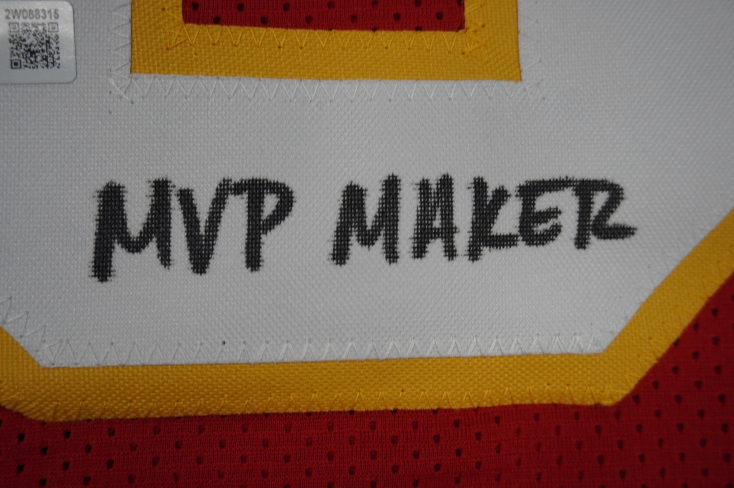 PAT PATRICK MAHOMES SR TWINS CHIEFS SIGNED JERSEY w/THE REAL MVPMAKER BAS