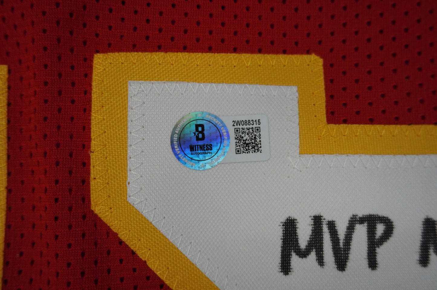 PAT PATRICK MAHOMES SR TWINS CHIEFS SIGNED JERSEY w/THE REAL MVPMAKER BAS