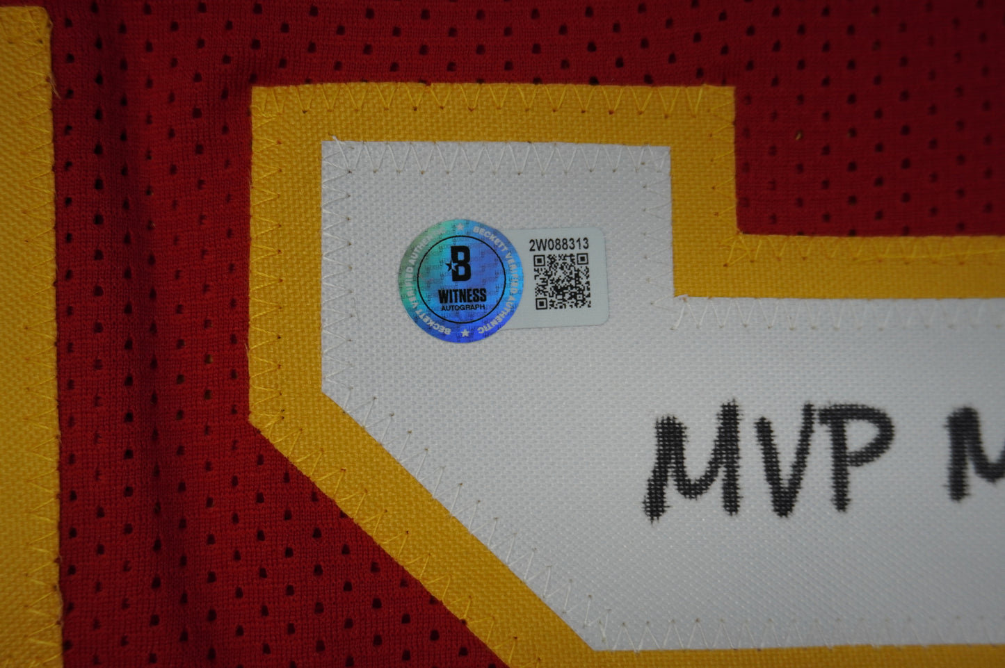 PAT PATRICK MAHOMES SR TWINS CHIEFS SIGNED JERSEY w/THE REAL MVPMAKER BAS