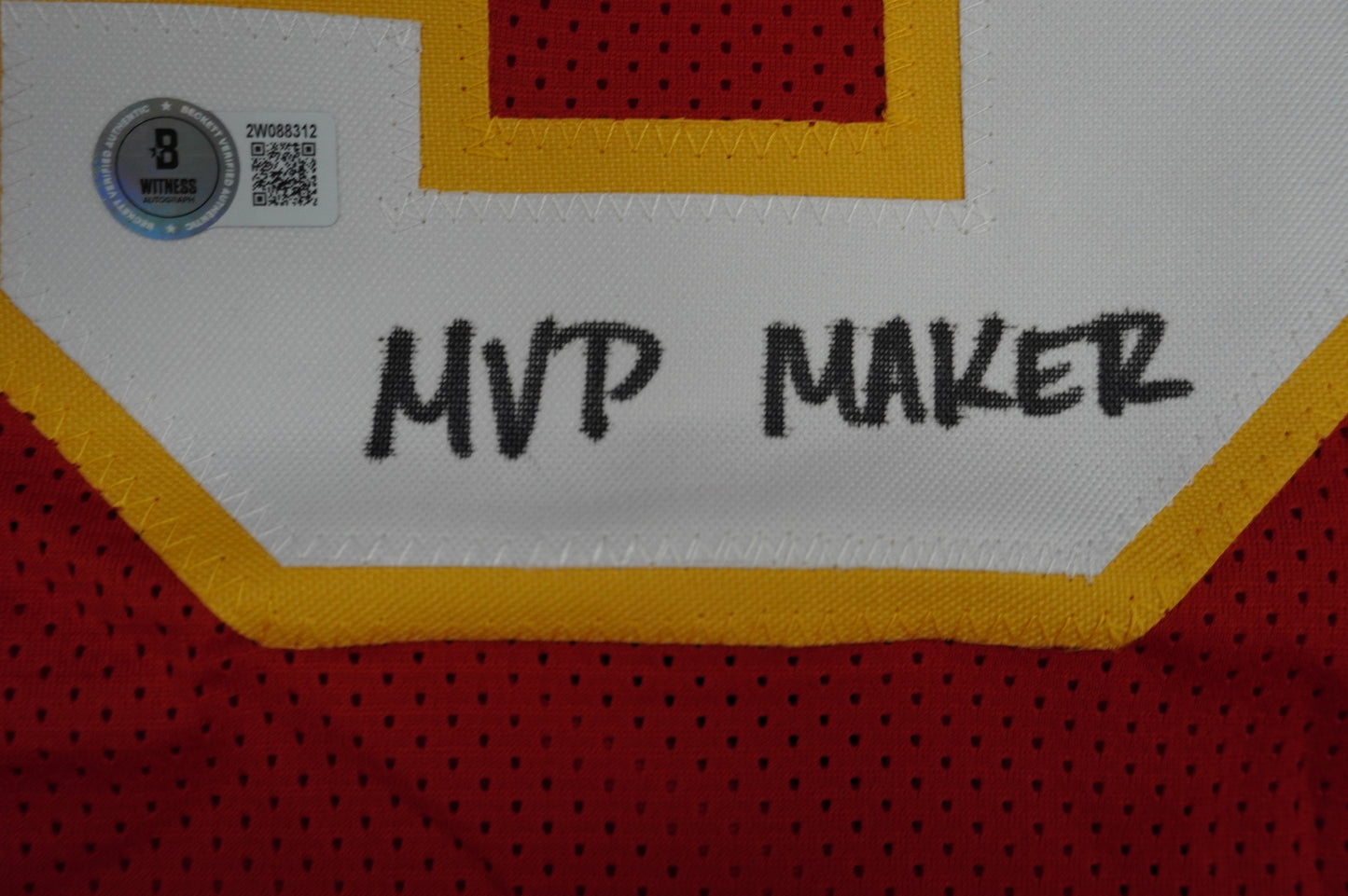 PAT PATRICK MAHOMES SR TWINS CHIEFS SIGNED JERSEY w/THE REAL MVPMAKER BAS