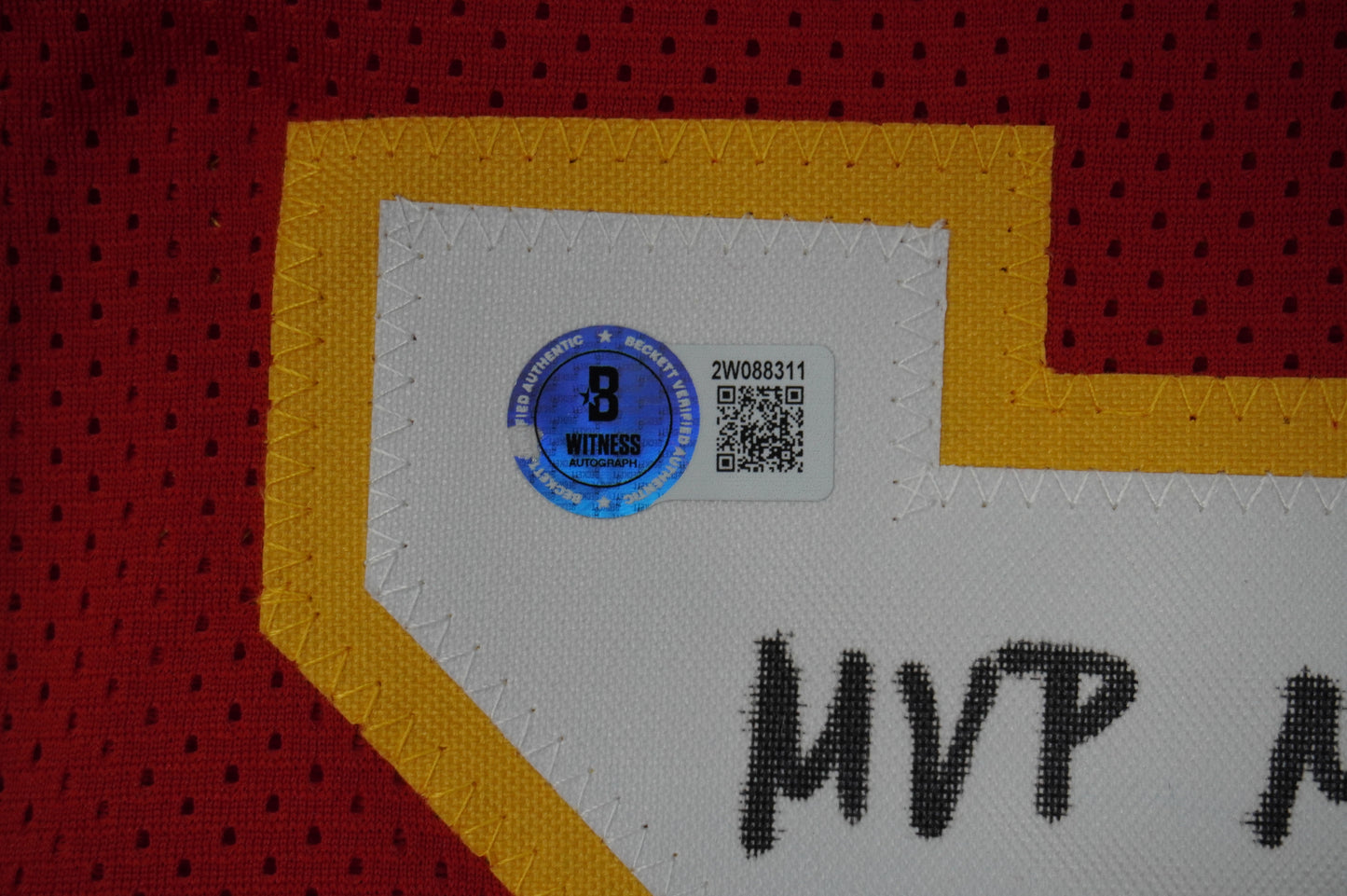 PAT PATRICK MAHOMES SR TWINS CHIEFS SIGNED JERSEY w/THE REAL MVPMAKER BAS