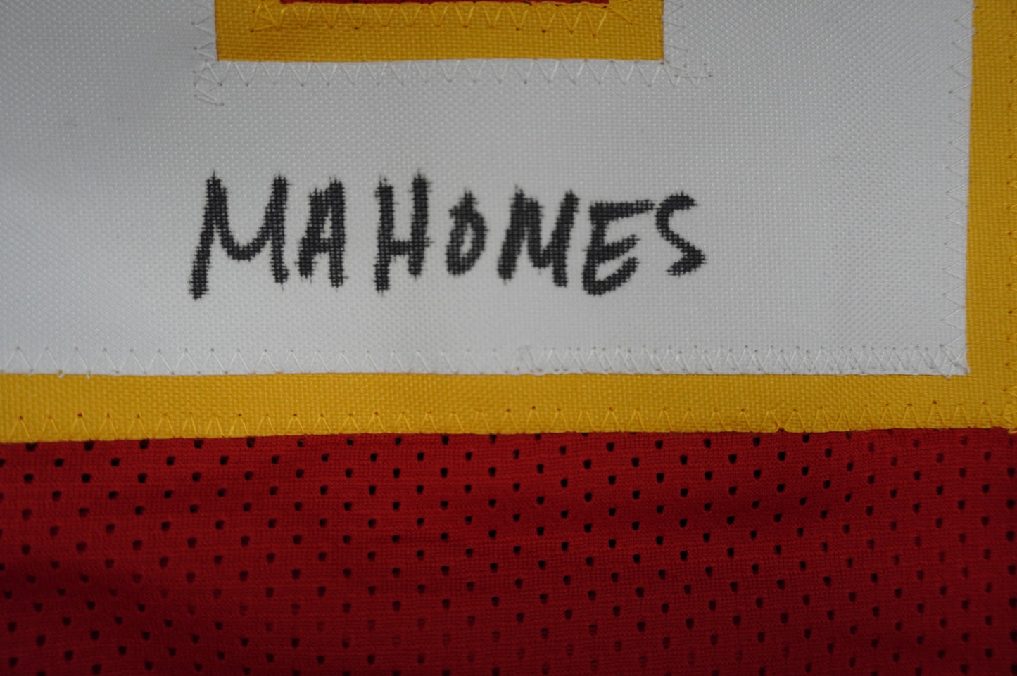 PAT PATRICK MAHOMES SR TWINS CHIEFS SIGNED JERSEY w/THE REAL MVPMAKER BAS