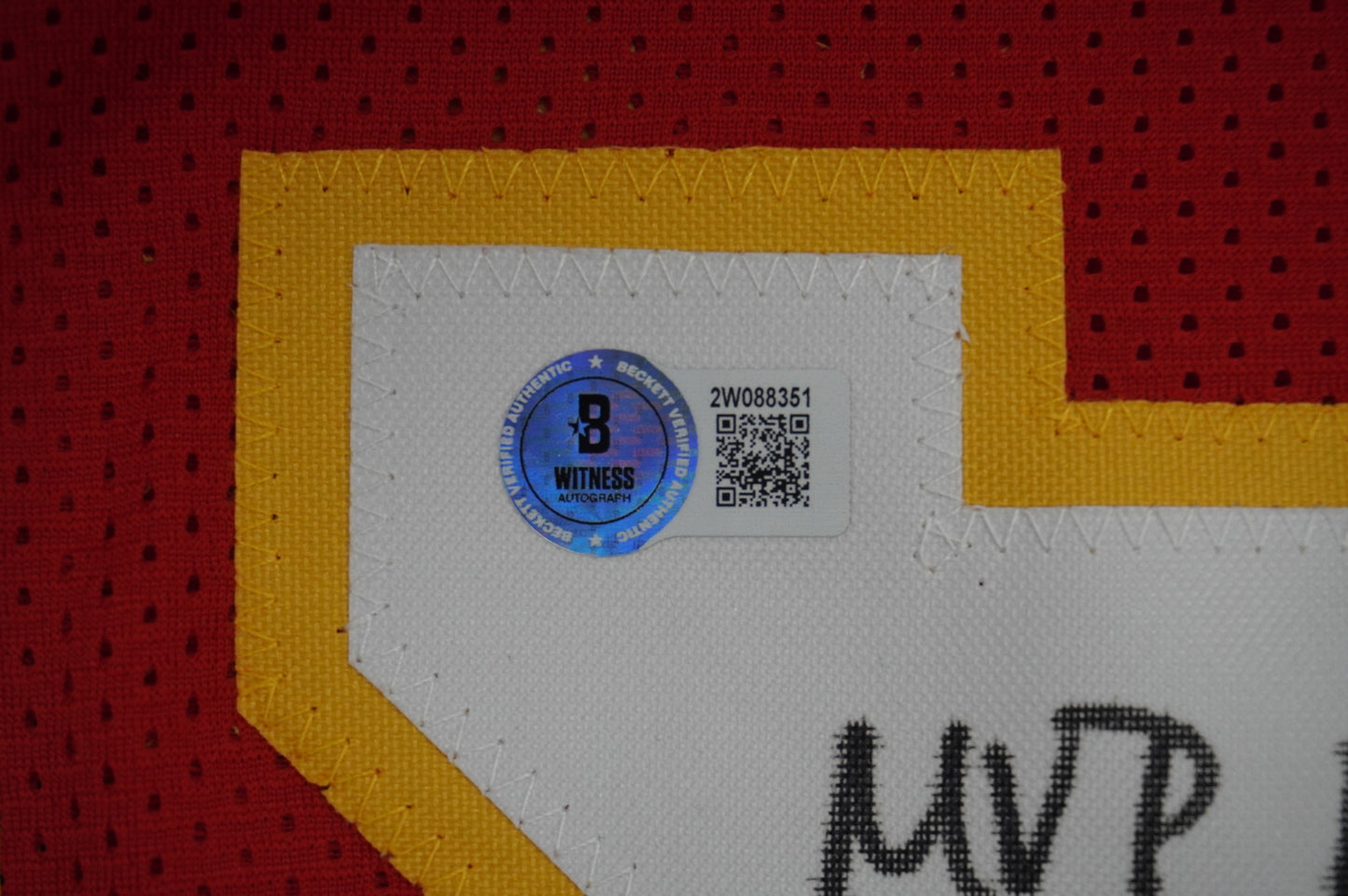 PAT PATRICK MAHOMES SR CHIEFS TWINS SIGNED JERSEY w/THE OG MVPMAKER BAS