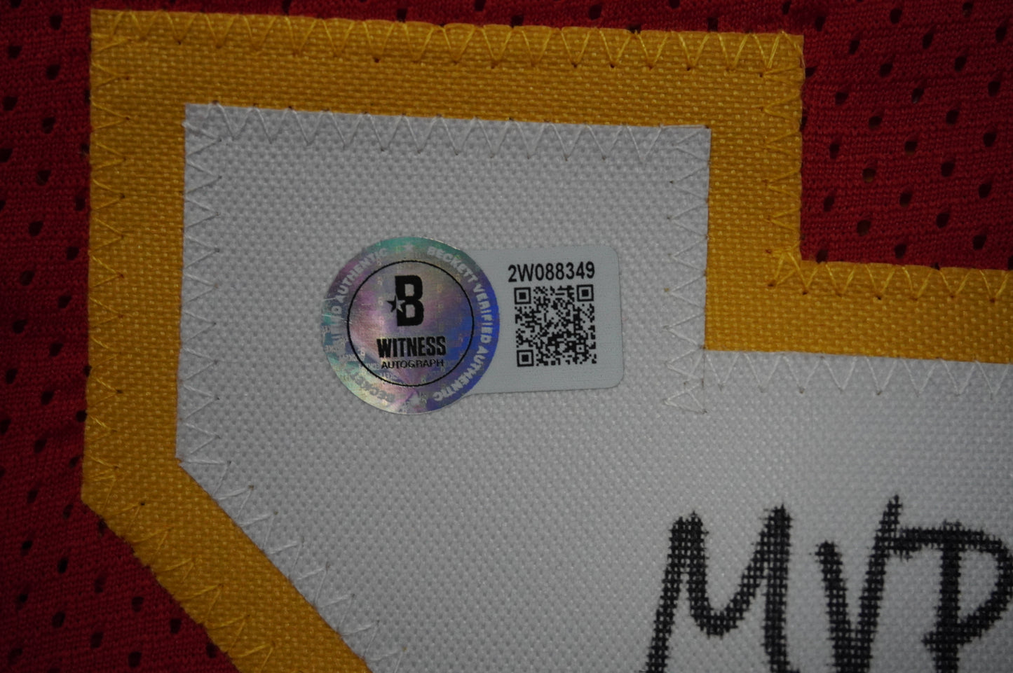 PAT PATRICK MAHOMES SR CHIEFS TWINS SIGNED JERSEY w/THE OG MVPMAKER BAS