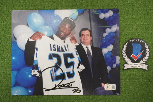 RAGHIB "ROCKET" ISMAIL SIGNED 8x10 Toronto Argonauts BAS COA