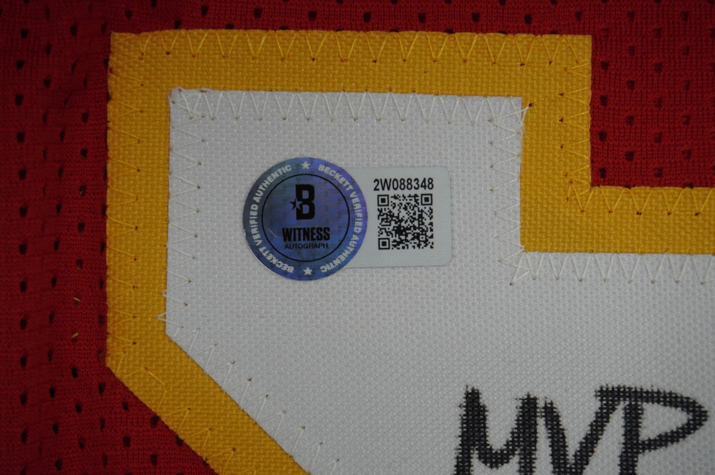 PAT PATRICK MAHOMES SR CHIEFS TWINS SIGNED JERSEY w/THE OG MVPMAKER BAS