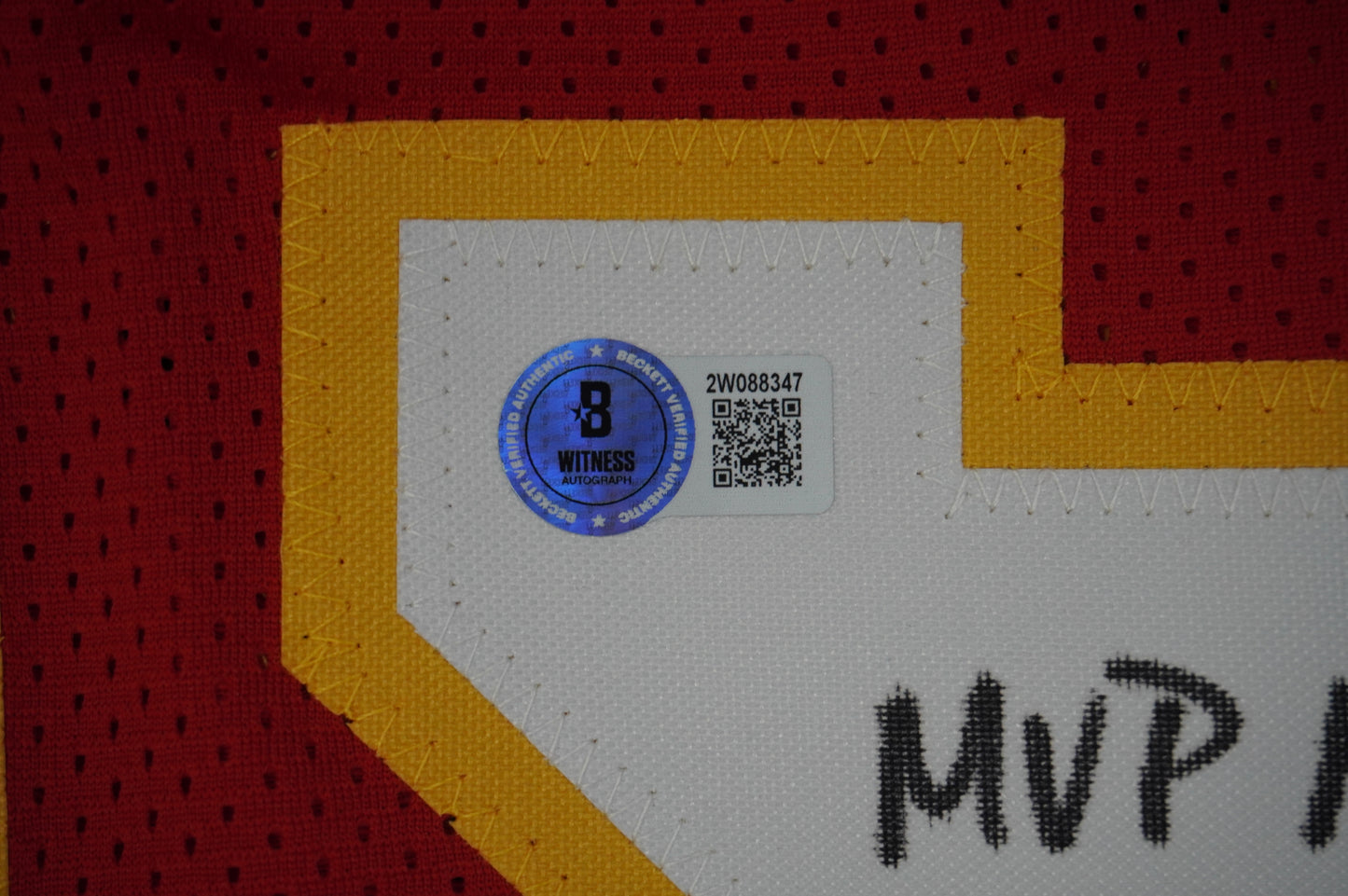 PAT PATRICK MAHOMES SR CHIEFS TWINS SIGNED JERSEY w/THE OG MVPMAKER BAS
