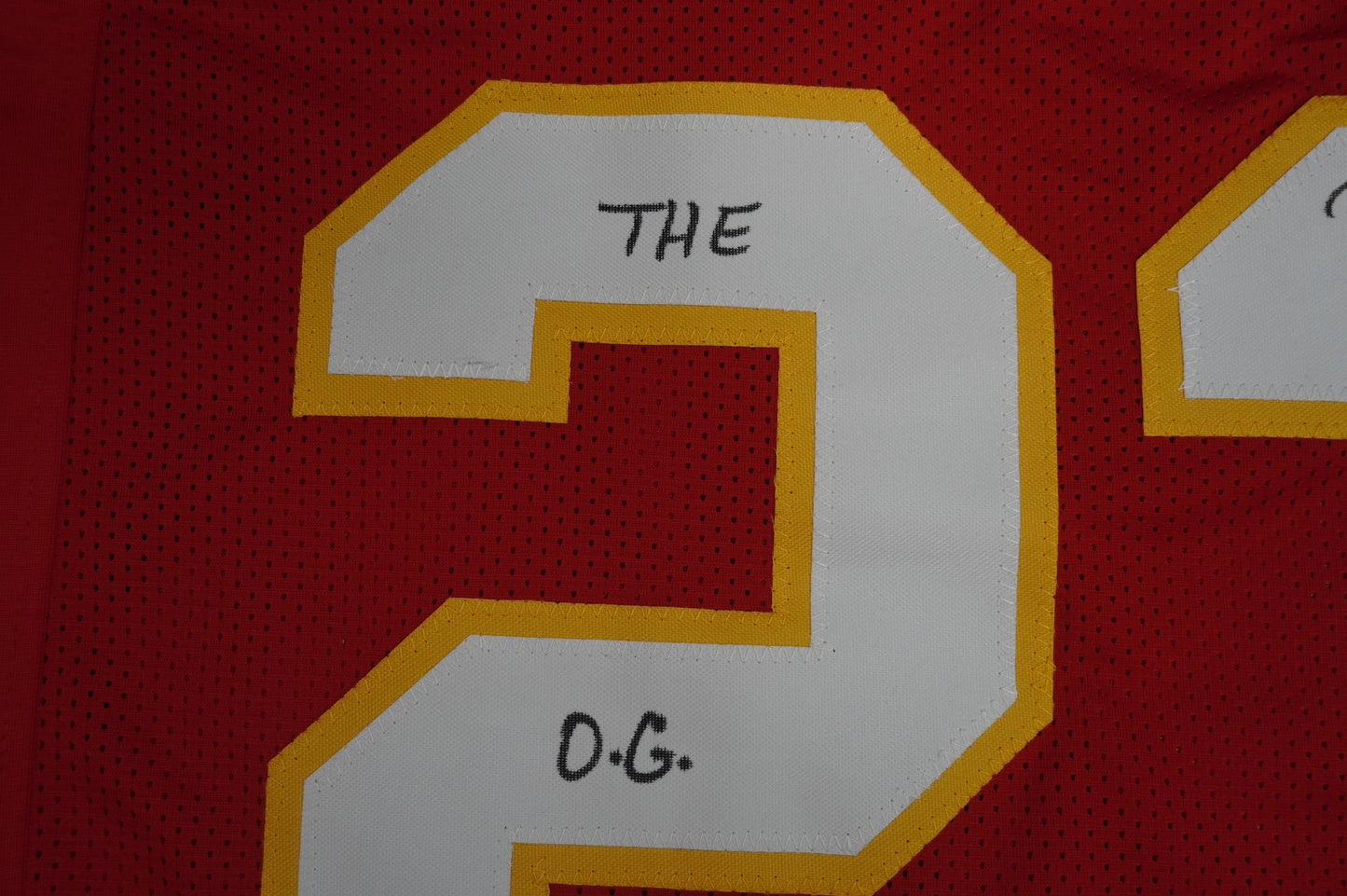 PAT PATRICK MAHOMES SR CHIEFS TWINS SIGNED JERSEY w/THE OG MVPMAKER BAS