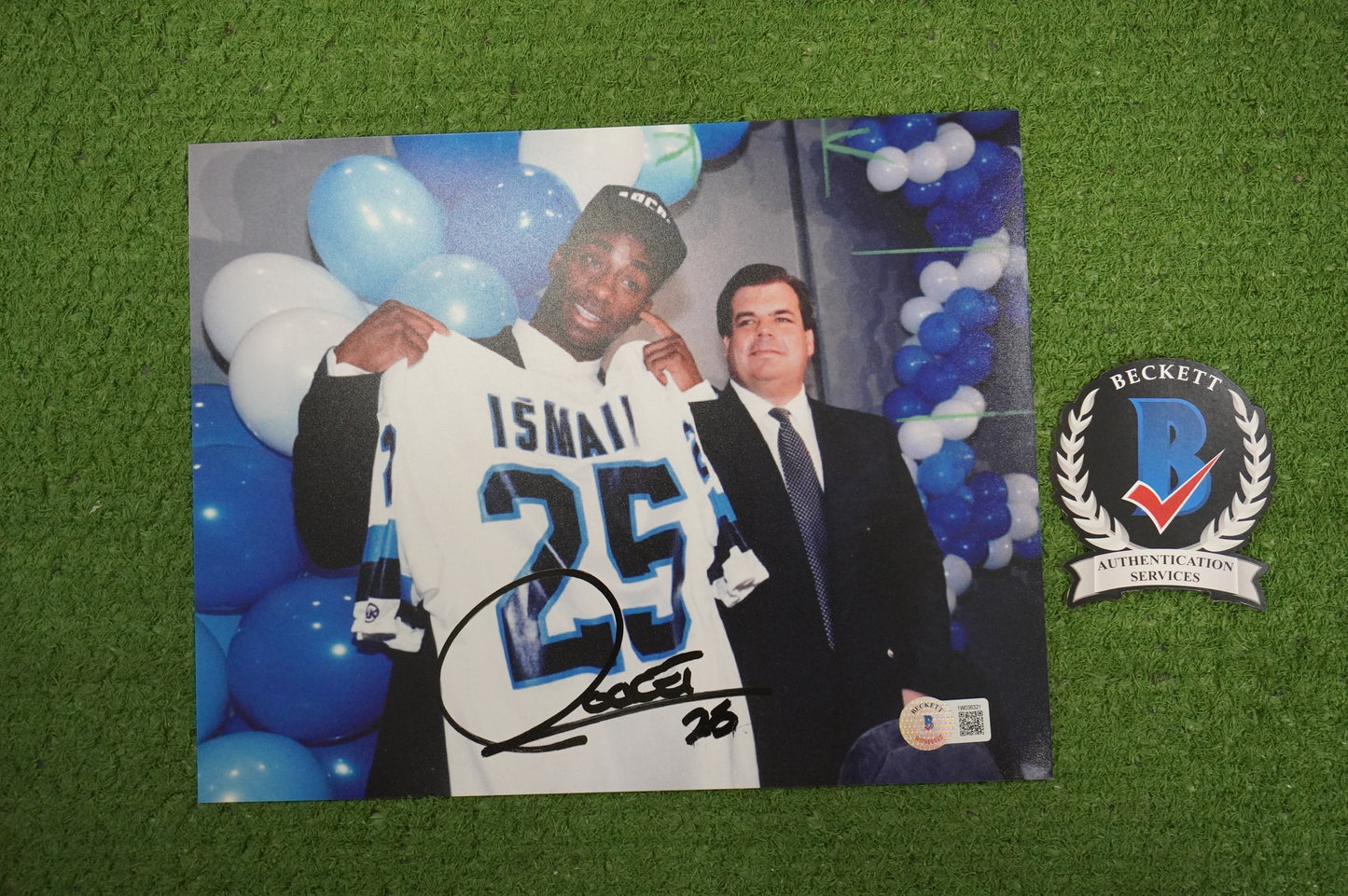 RAGHIB "ROCKET" ISMAIL SIGNED 8x10 Toronto Argonauts BAS COA