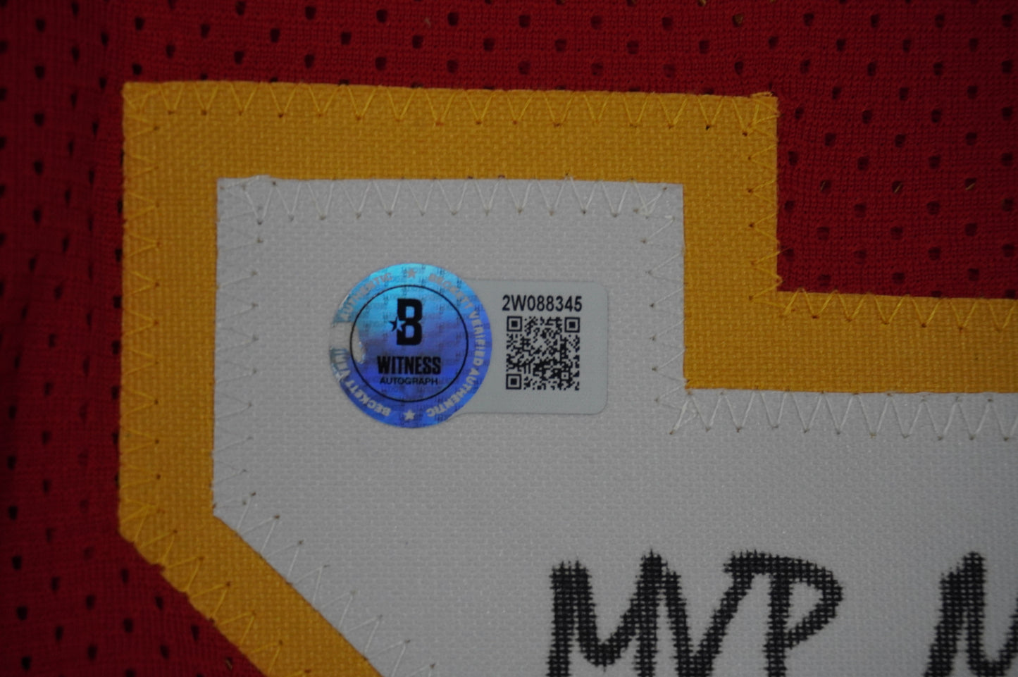 PAT PATRICK MAHOMES SR CHIEFS TWINS SIGNED JERSEY w/THE OG MVPMAKER BAS