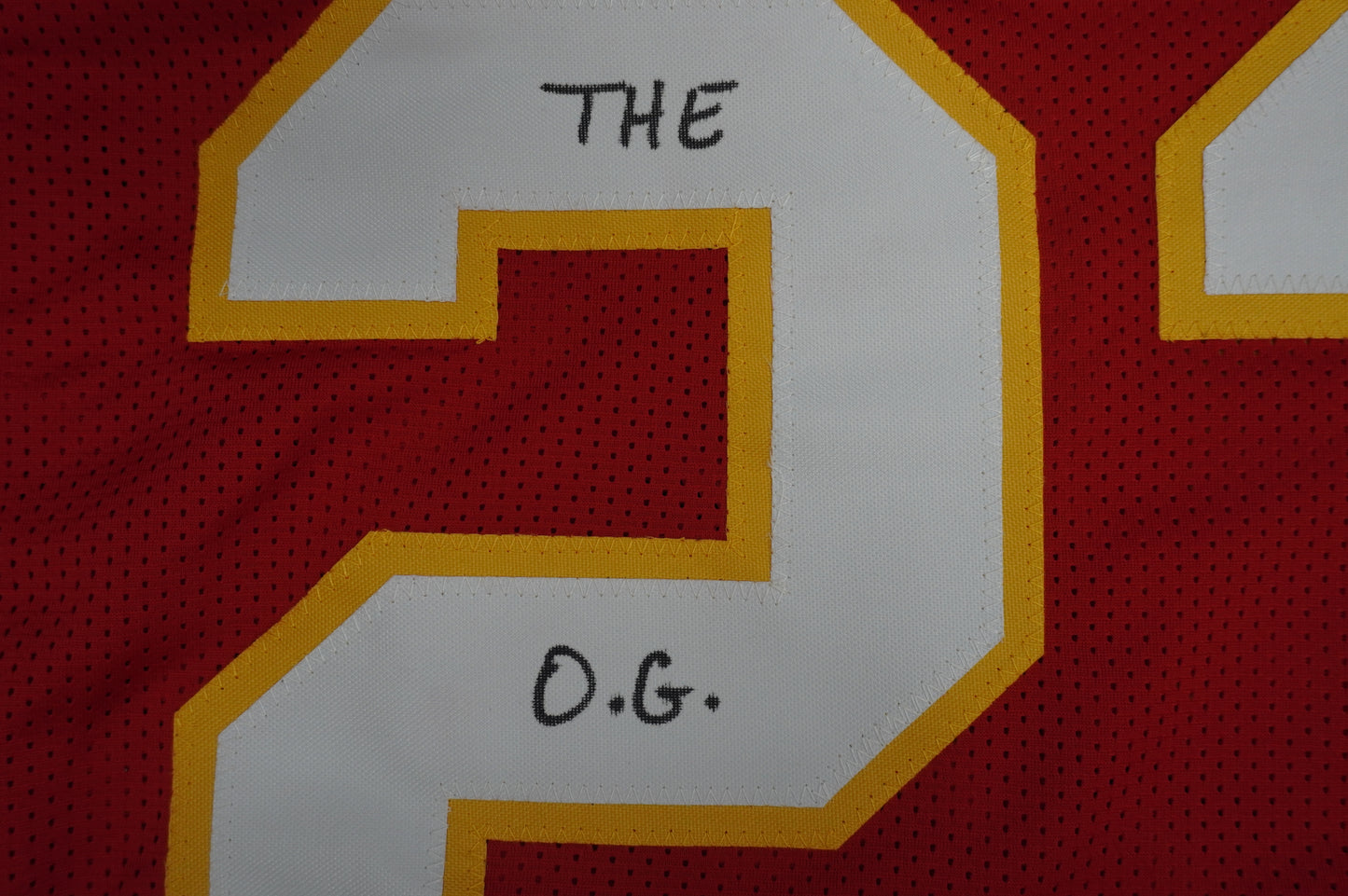 PAT PATRICK MAHOMES SR CHIEFS TWINS SIGNED JERSEY w/THE OG MVPMAKER BAS