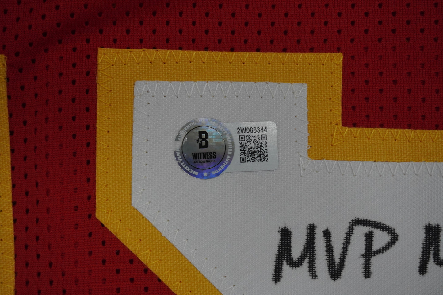PAT PATRICK MAHOMES SR CHIEFS TWINS SIGNED JERSEY w/THE OG MVPMAKER BAS