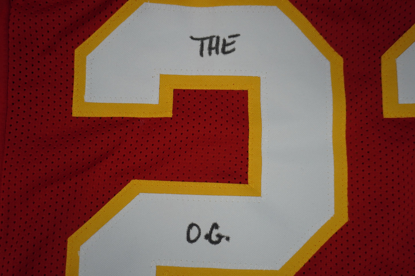 PAT PATRICK MAHOMES SR CHIEFS TWINS SIGNED JERSEY w/THE OG MVPMAKER BAS
