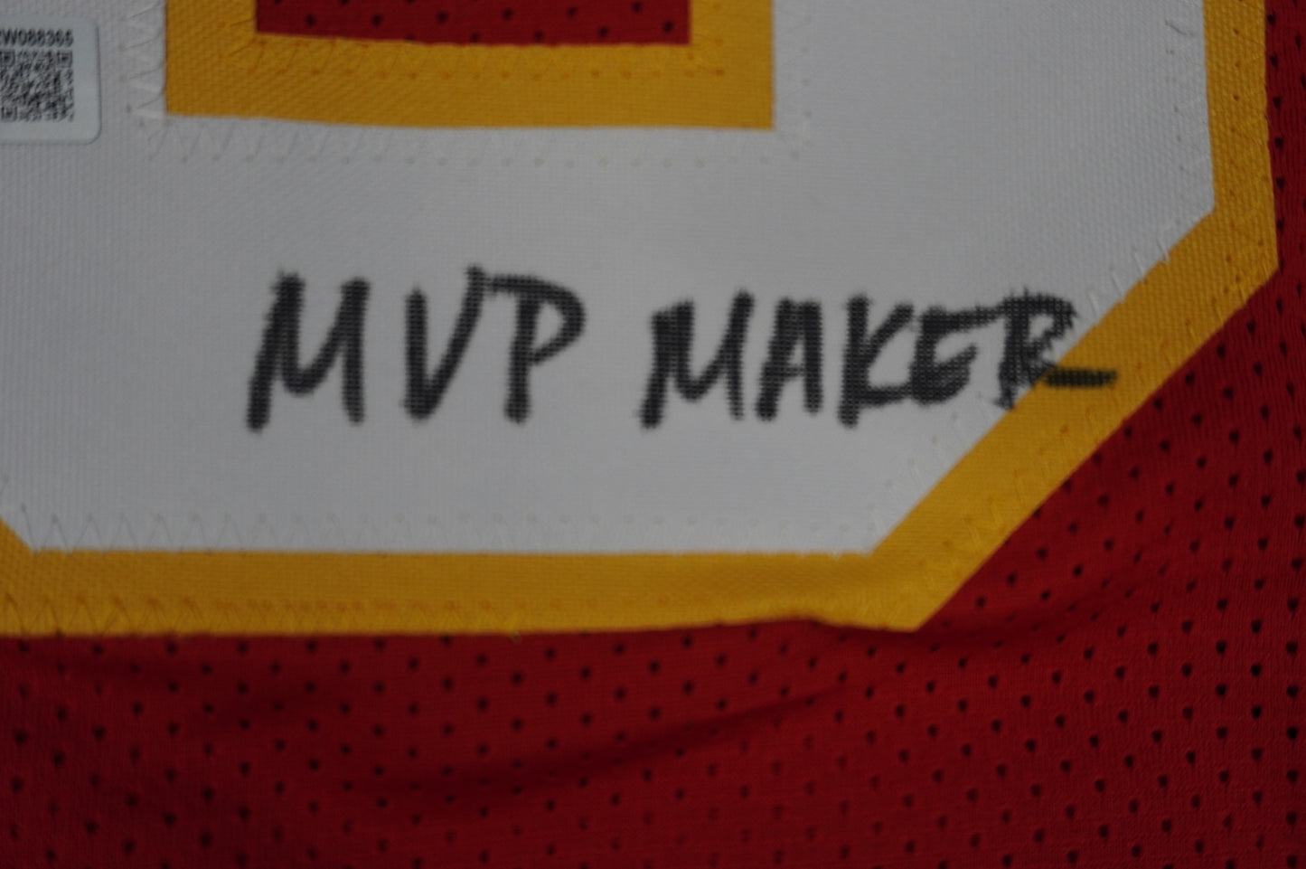 PAT PATRICK MAHOMES SR CHIEFS TWINS SIGNED JERSEY w/THE OG MVPMAKER BAS