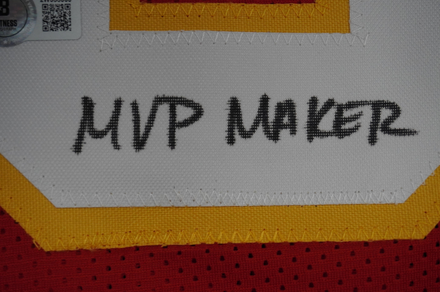 PAT PATRICK MAHOMES SR CHIEFS TWINS SIGNED JERSEY w/THE OG MVPMAKER BAS