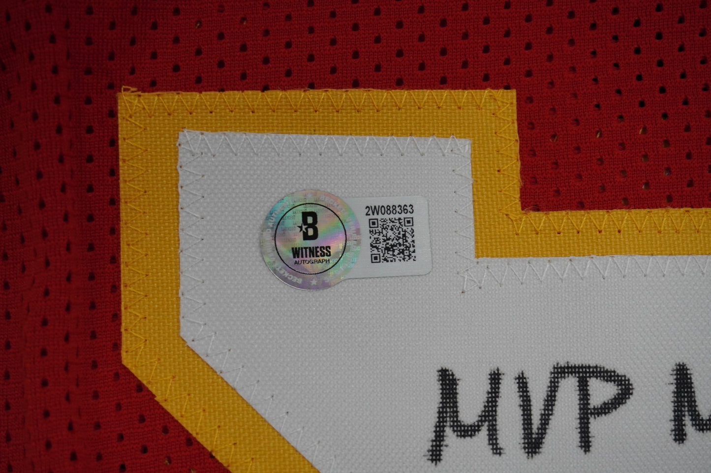 PAT PATRICK MAHOMES SR CHIEFS TWINS SIGNED JERSEY w/THE OG MVPMAKER BAS