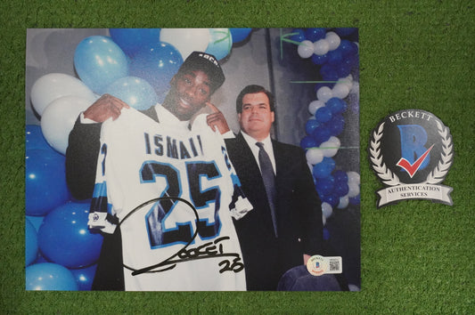 RAGHIB "ROCKET" ISMAIL SIGNED 8x10 Toronto Argonauts BAS COA