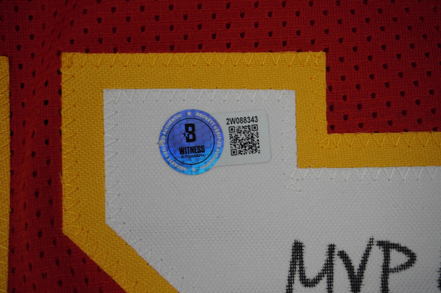 PAT PATRICK MAHOMES SR TWINS CHIEFS SIGNED JERSEY w/THE REAL MVPMAKER BAS